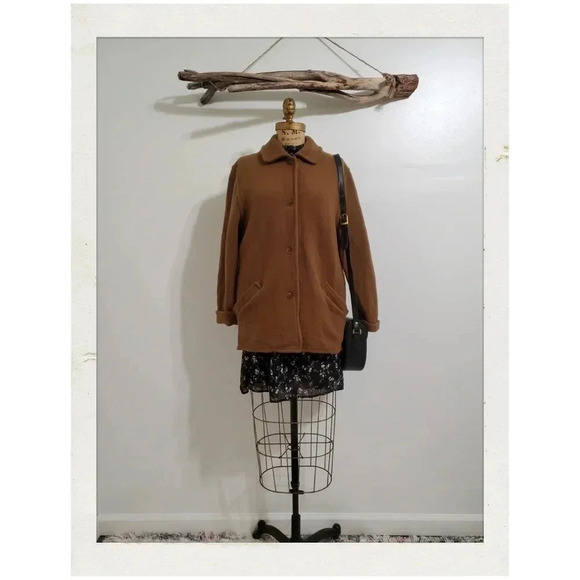 Jones New York | Tan Brown Wool Country Southwestern Preppy  Small Jacket - Picture 4 of 7